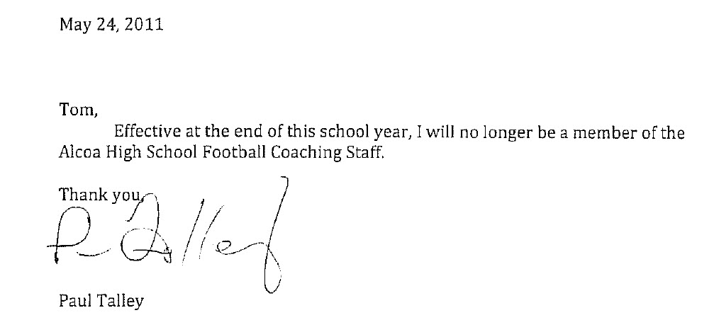 talley paul resignation from football coaching 24 May 2011.jpg